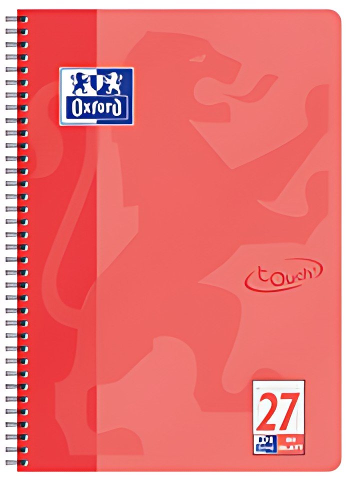 Oxford Cahier Touch, A4+, ligné, 160 pages, corail