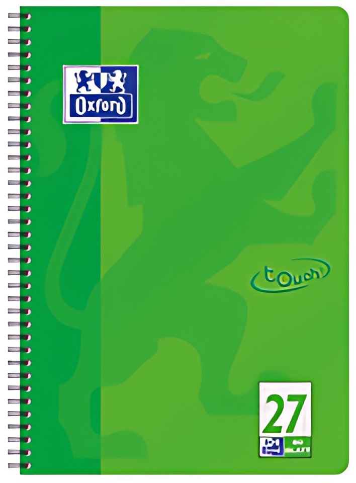 Oxford Cahier Touch, A4+, ligné, 160 pages, vert herbe