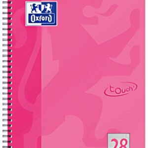 Oxford Cahier Touch, A4+, quadrillé, 160 pages, rose