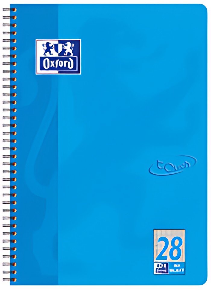 Oxford Cahier Touch, A4+, quadrillé, 160 pages, bleu mer