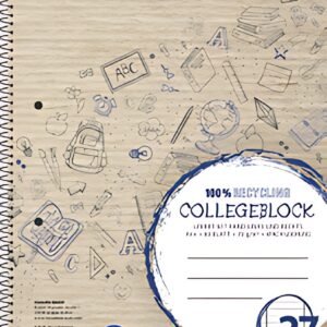 LANDRÉ Cahier à spirale Recycling, A4, ligné, 160 pages