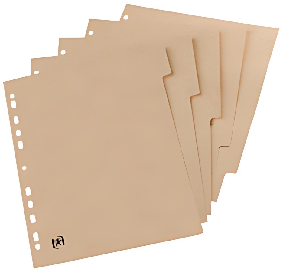 Oxford Intercalaires carton TOUAREG, uni, A4, 5 touches