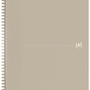 Oxford Cahier à spirales Origins, A4, quadrillé, beige