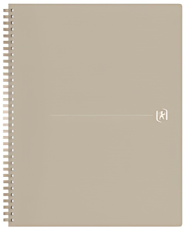 Oxford Cahier à spirales Origins, A4, quadrillé, beige