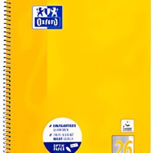 Oxford Cahier à spirale, A4+, quadrillé, 160 pages,