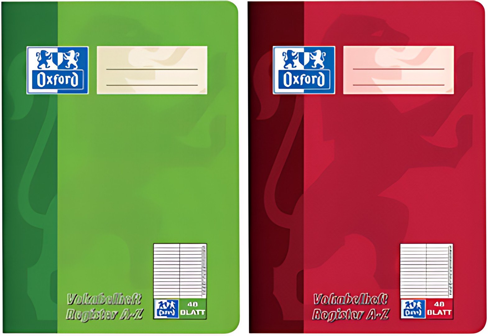 Oxford Vokabelheft mit Register, DIN A5, 2-spaltig, 48 Blatt