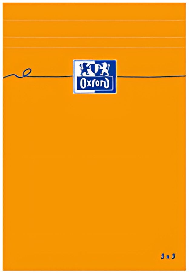 Oxford Bloc-notes, 110x170mm, quadrillé, 80 feuilles, orange