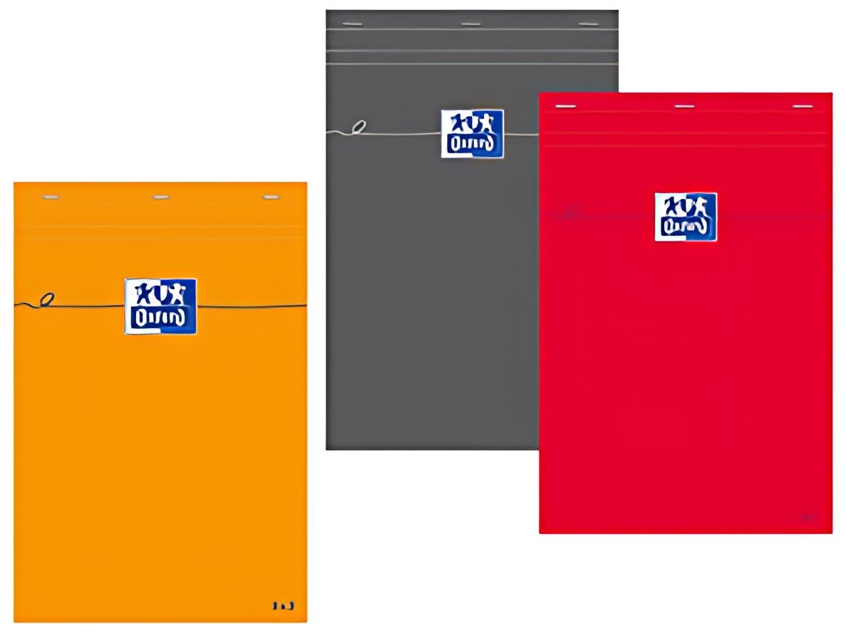 Oxford Bloc-notes, A5, quadrillé, 80 feuilles, orange