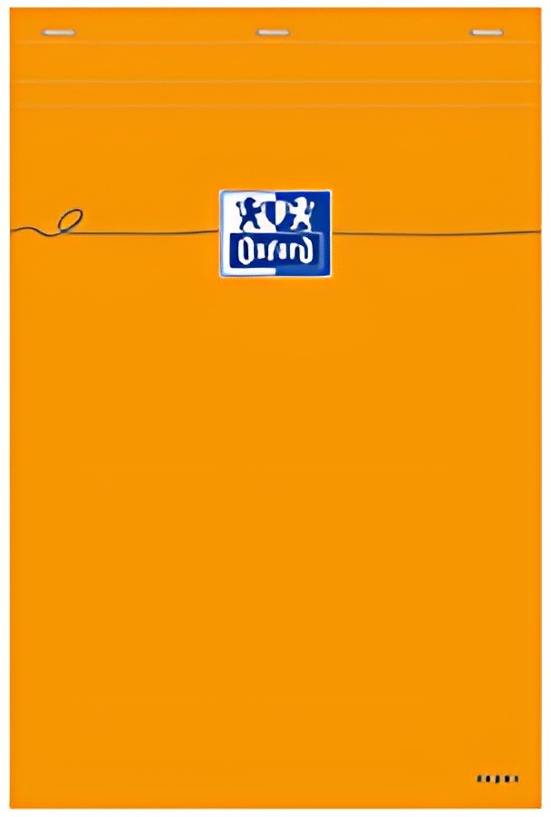 Oxford Bloc-notes, A4, Seyès, 80 feuilles, orange