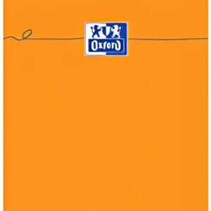 Oxford Bloc-notes, 210 x 315, quadrillé, 80 feuilles, orange