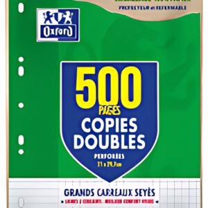 Oxford Copies doubles perforées, A4, Seyès, MAXI PACK
