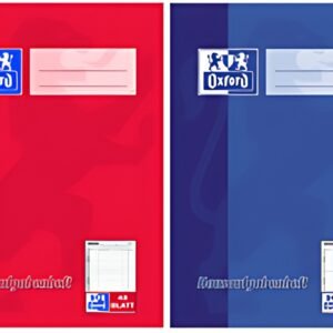 Cahier de devoirs Oxford, DIN A5, 48 feuilles, couleurs assorties