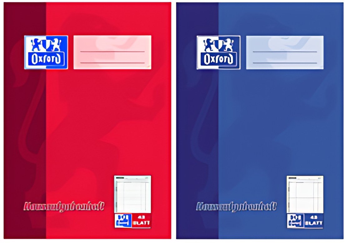 Cahier de devoirs Oxford, DIN A5, 48 feuilles, couleurs assorties