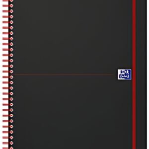 Oxford Cahier à spirale Black n' Red, A4, quadrillé, PP
