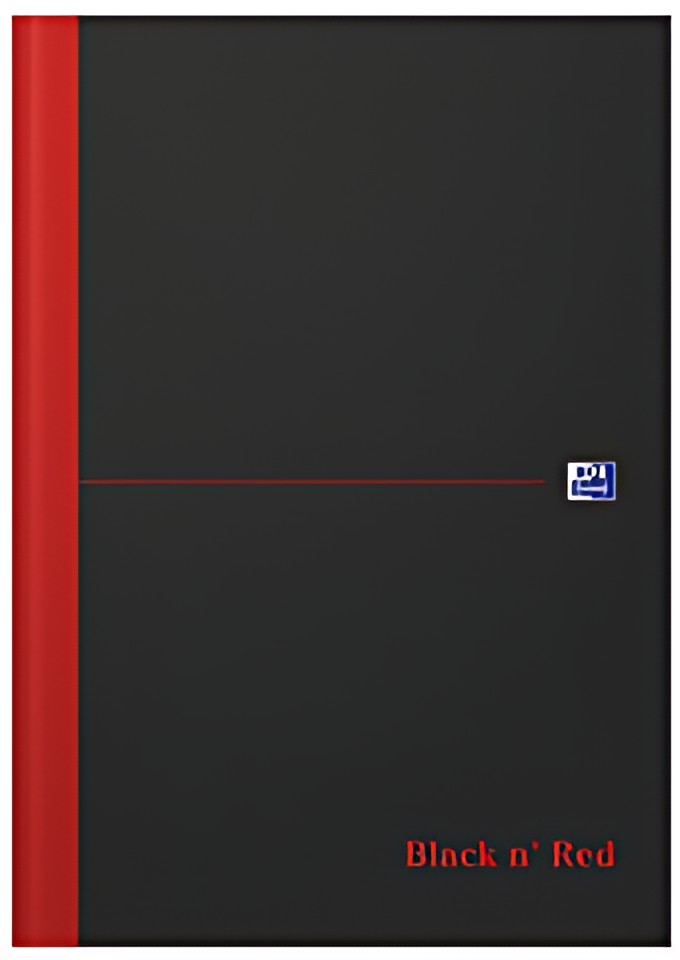 Oxford bloc-notes Black n' Red - à reliure, A4, ligné