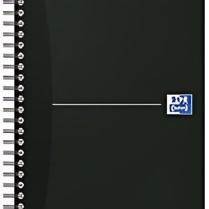 Oxford Cahier à reliure spirale "Smart Black", A5, noir