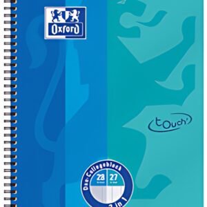 Oxford Cahier DUO Touch, A4+, 160 pages, bleu mer/aqua