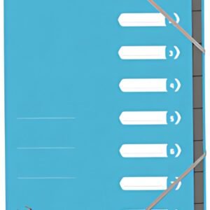 Oxford Trieur Top File+, A4, 8 compartiments, bleu clair