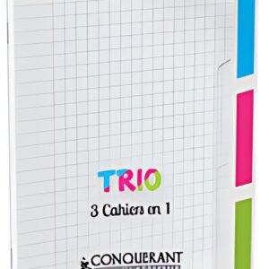CONQUERANT CLASSIQUE Cahier "TRIO", 170 x 220 mm, seyès