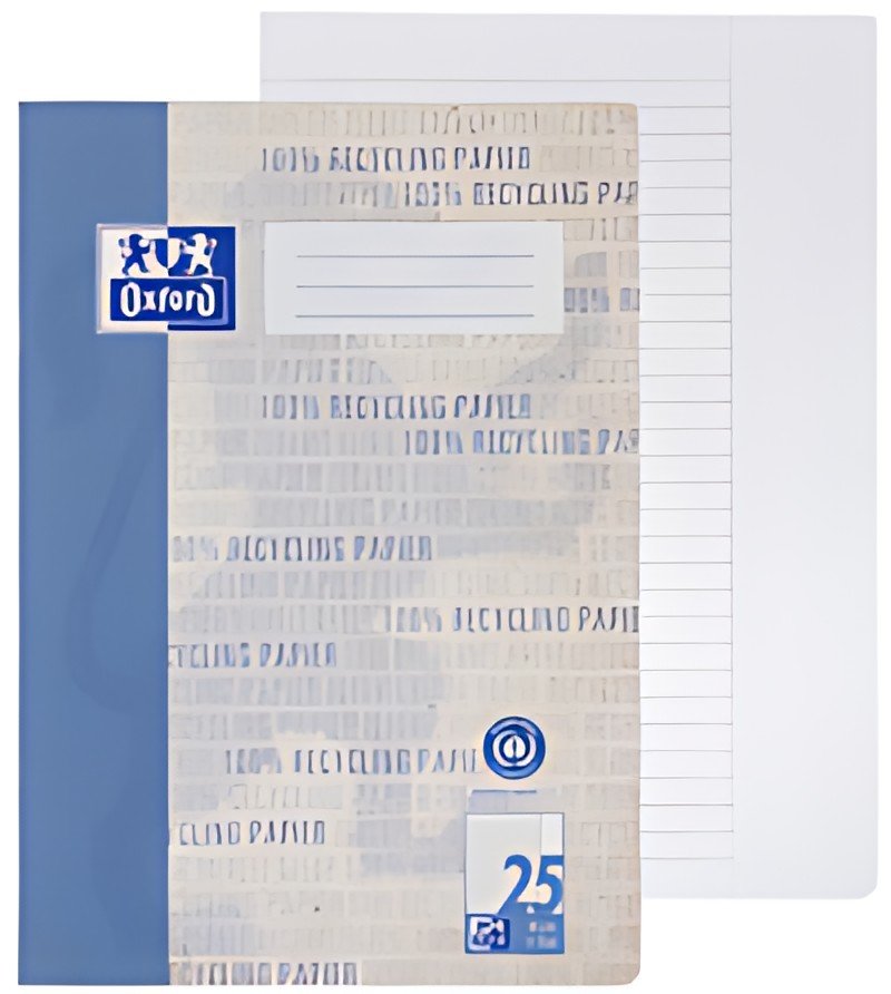Cahier Oxford "Recycling", DIN A4, règle 25 / ligné