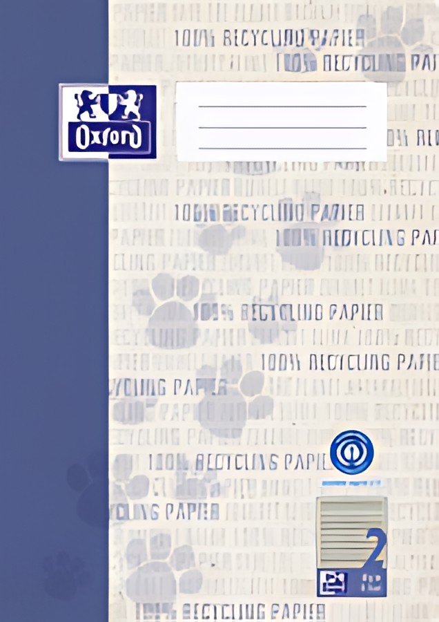 Cahier Oxford "Recycling", DIN A4, 16 feuilles, règle 1
