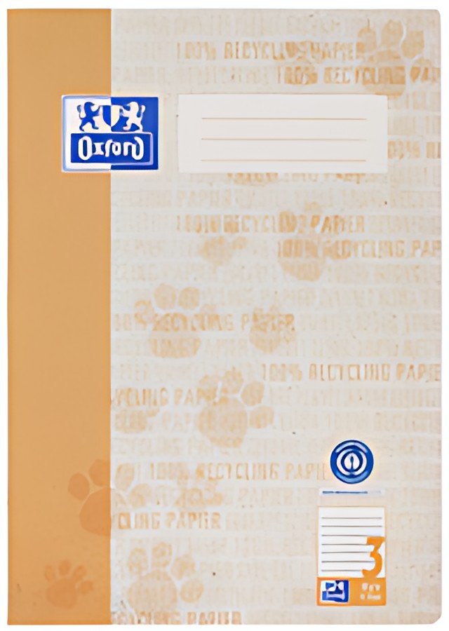 Cahier Oxford "Recycling", DIN A4, 16 feuilles, règle 3