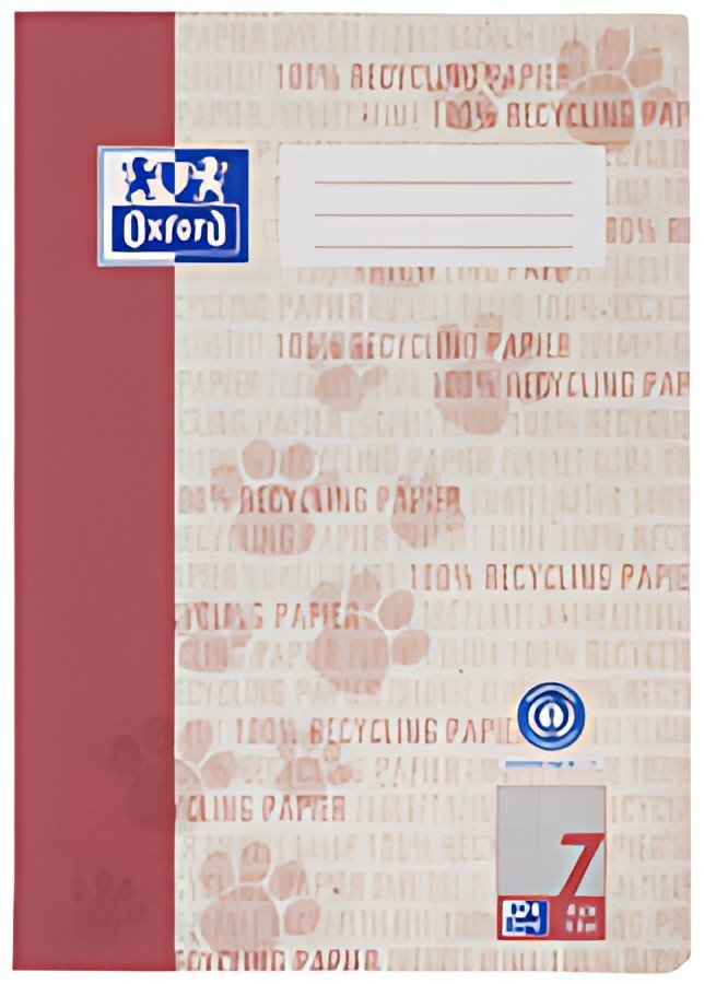 Cahier Oxford "Recycling", DIN A4, 16 feuilles, règle 7