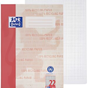 Cahier Oxford "Recycling", DIN A4, 16 feuilles, règle 22
