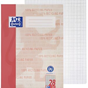 Cahier Oxford "Recycling", DIN A4, 16 feuilles, règle 28
