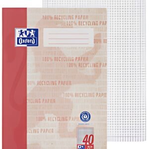 Cahier Oxford "Recycling", DIN A4, 16 feuilles, règle 40