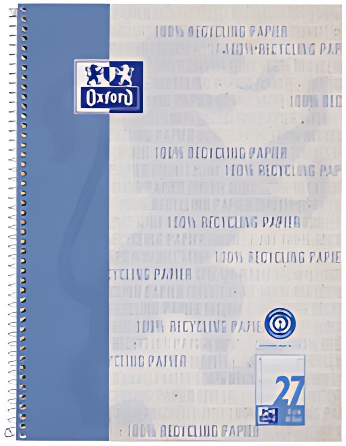 Bloc-notes Oxford College "Recycling", DIN A4+, 80 feuilles, ligné