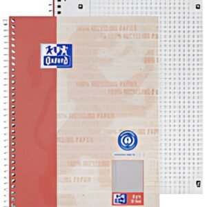 Bloc-notes Oxford College "Recycling", DIN A5+, 80 feuilles, quadrillées