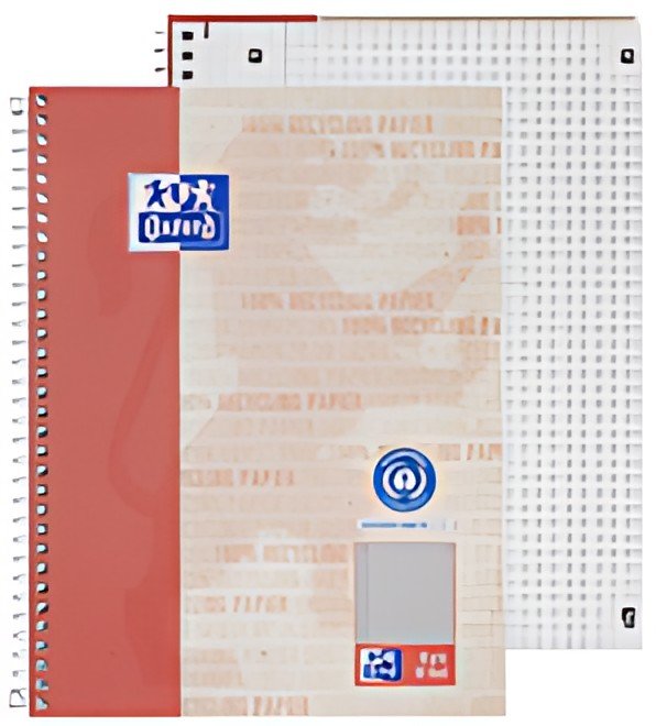 Bloc-notes Oxford College "Recycling", DIN A5+, 80 feuilles, quadrillées
