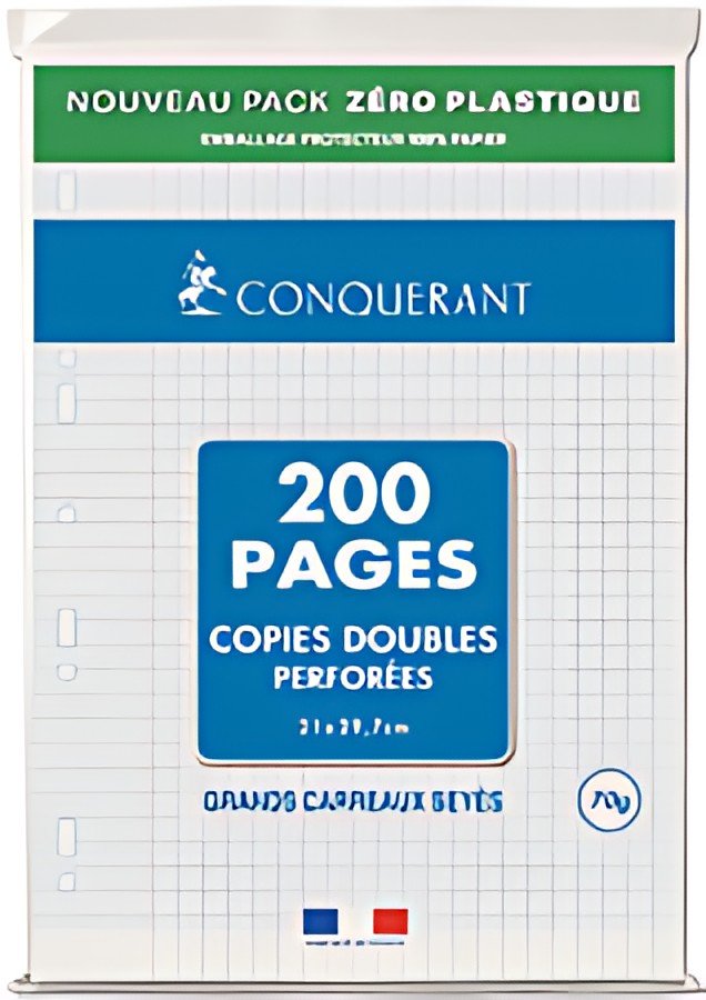 CONQUERANT SEPT Copies doubles, A4, Seyès, 200 pages