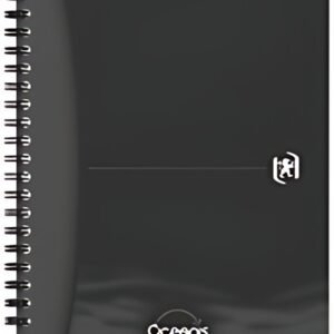 Oxford Office Cahier à spirale "Oceanis", A5, PP, noir