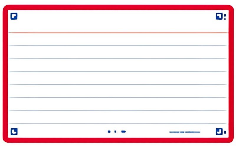 Oxford Fiches "Flash 2.0", 75 x 125 mm, uni, rouge