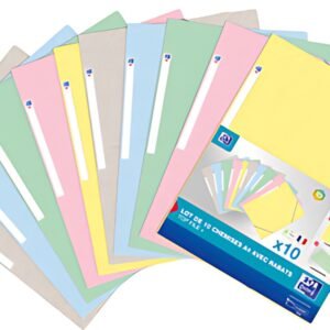 Oxford Chemise à élastique Top File+, pack de 10, pastel