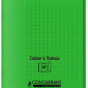 CONQUERANT CLASSIQUE Cahier à rabat 170 x 220 mm, vert