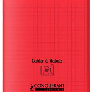 CONQUERANT CLASSIQUE Cahier à rabat 170 x 220 mm, rouge