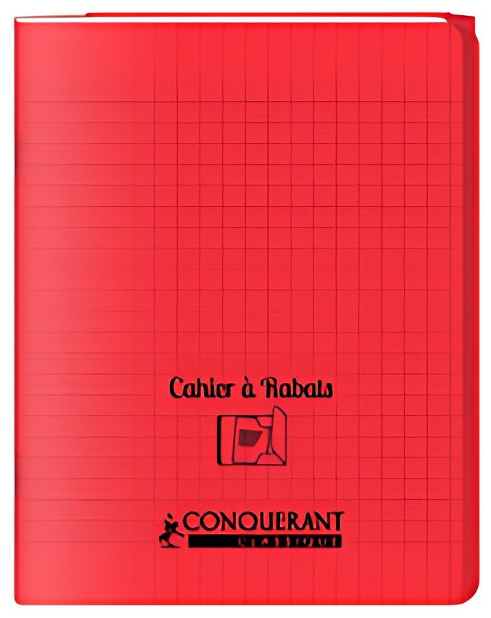 CONQUERANT CLASSIQUE Cahier à rabat 170 x 220 mm, rouge
