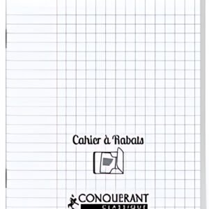 CONQUERANT CLASSIQUE Cahier à rabat 170 x 220 mm, incolore