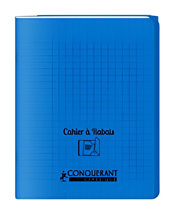 CONQUERANT CLASSIQUE Cahier à rabat 240 x 320 mm, bleu