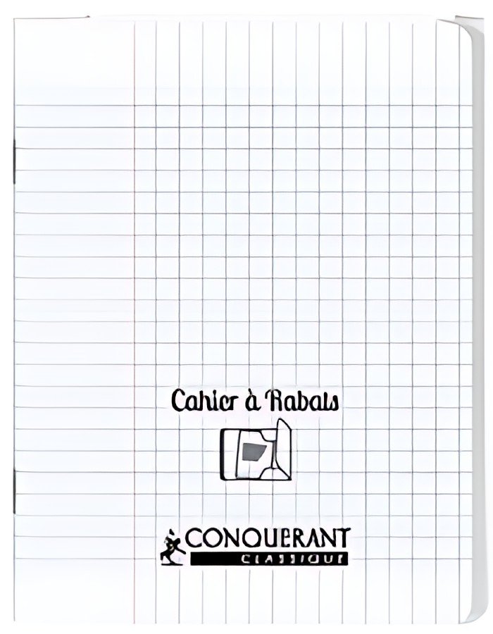 CONQUERANT CLASSIQUE Cahier à rabat 170 x 220 mm, incolore