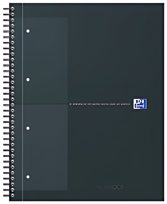 Oxford International Cahier NOTEBOOK, A4, ligné, noir