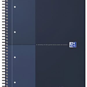 Oxford International Cahier NOTEBOOK, A4, ligné, bleu foncé