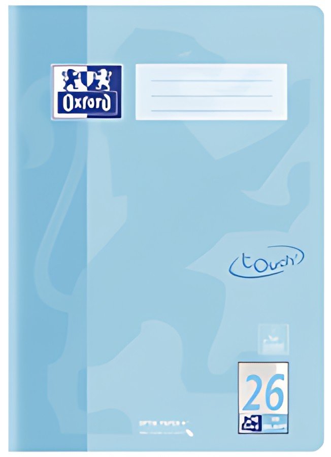 Oxford Cahier Touch pastel, A4, linéature 26, bleu