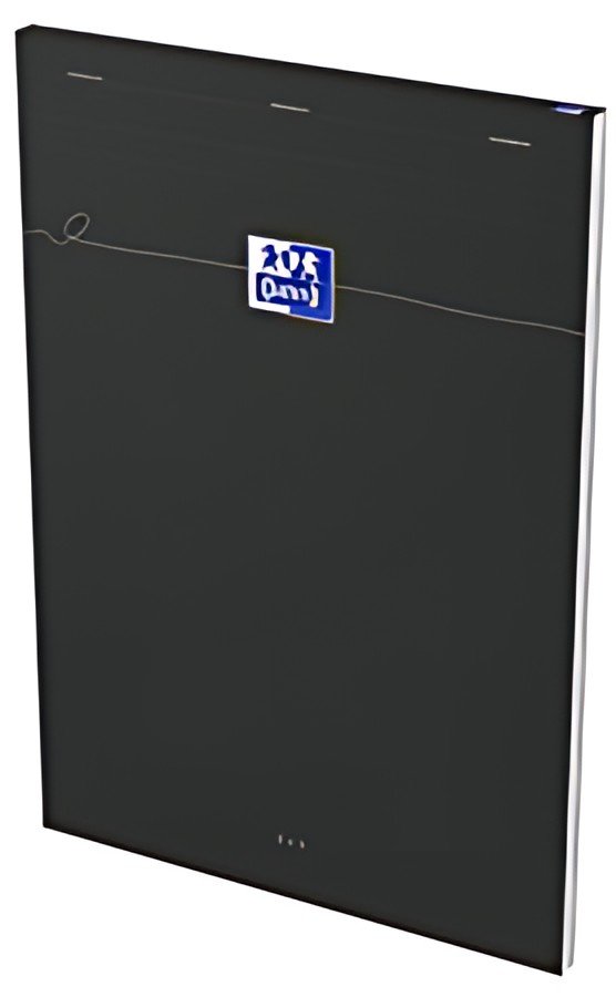 Oxford Bloc-notes Smart, A4, quadrillé, 80 feuilles, noir