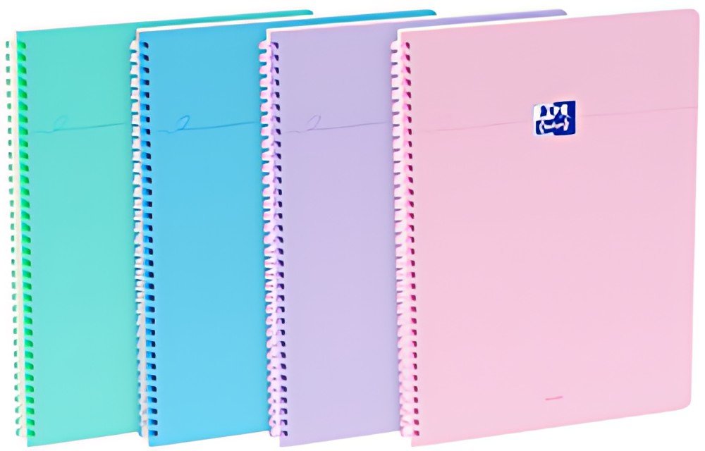 Oxford Cahier reliure souple Smart, A4, quadrillé, assorti