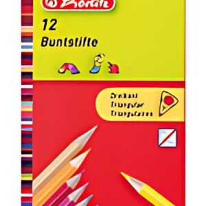 herlitz Crayons de couleur triangulaires, étui carton de 6