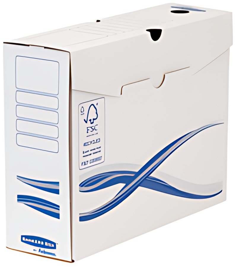 Fellowes Boîte d'archives BANKERS BOX Basic, (L)80 mm, bleu